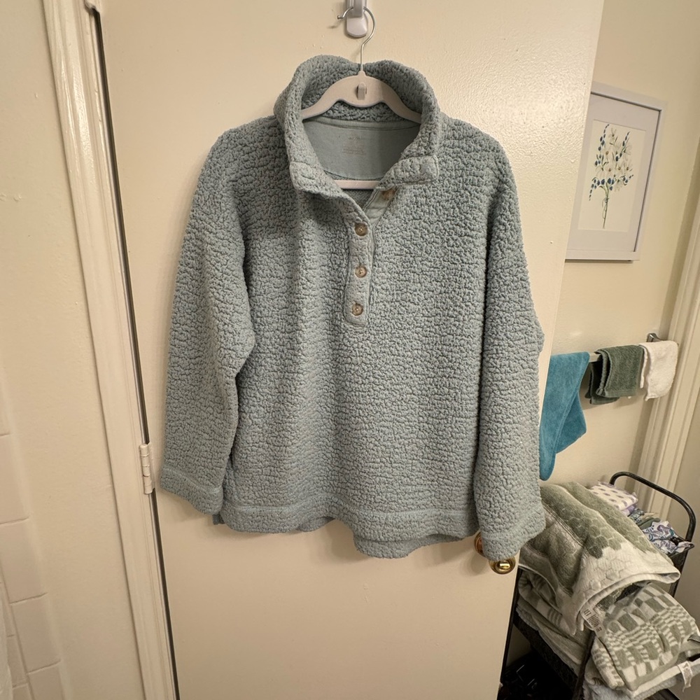 Cozy Blue Fleece Pullover